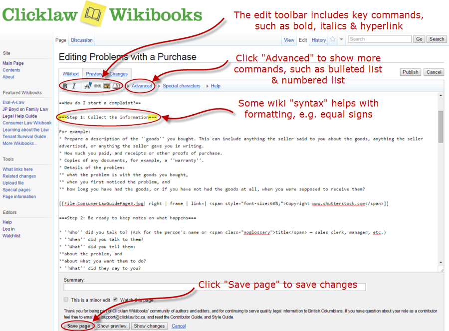 Editing a page on the wiki 2.png