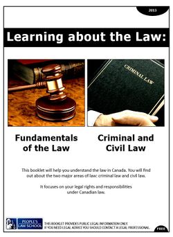 Cover of Learning about the Law Wikibook